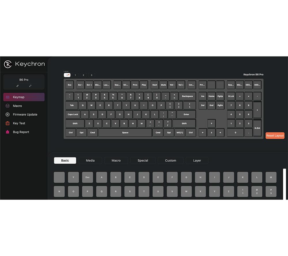 KEYCHRON B6 Pro Wireless Gaming Keyboard - Space Grey image number 5 of 7
