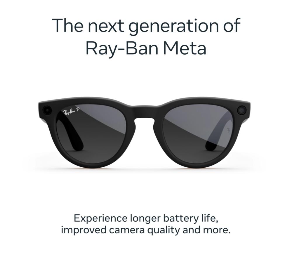 RAY-BAN Headliner (Gen 2) Glasses - Matte Black with Polarised Gradient Graphite Lenses image number 2 of 7