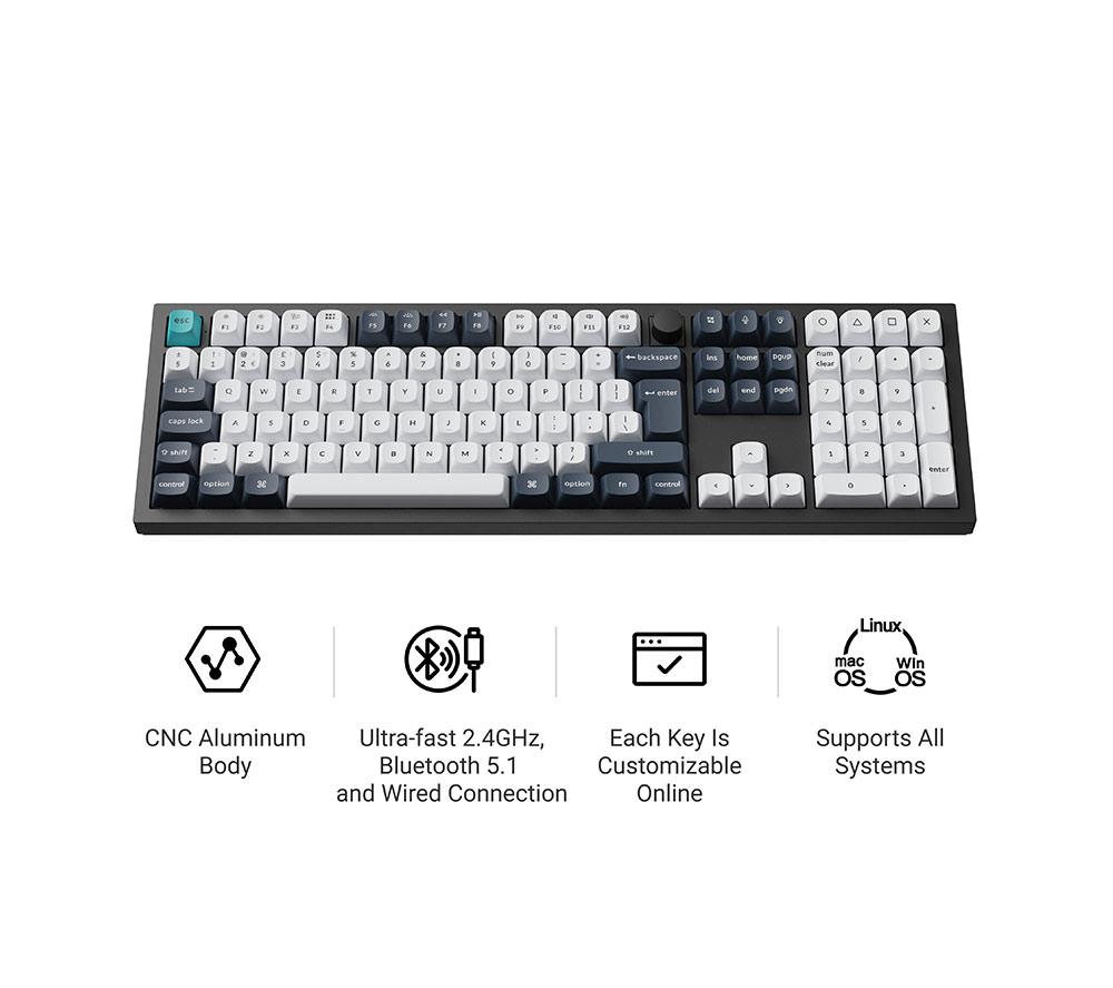 KEYCHRON Q6 Max Wireless Mechanical Gaming Keyboard - Carbon Black image number 2 of 7
