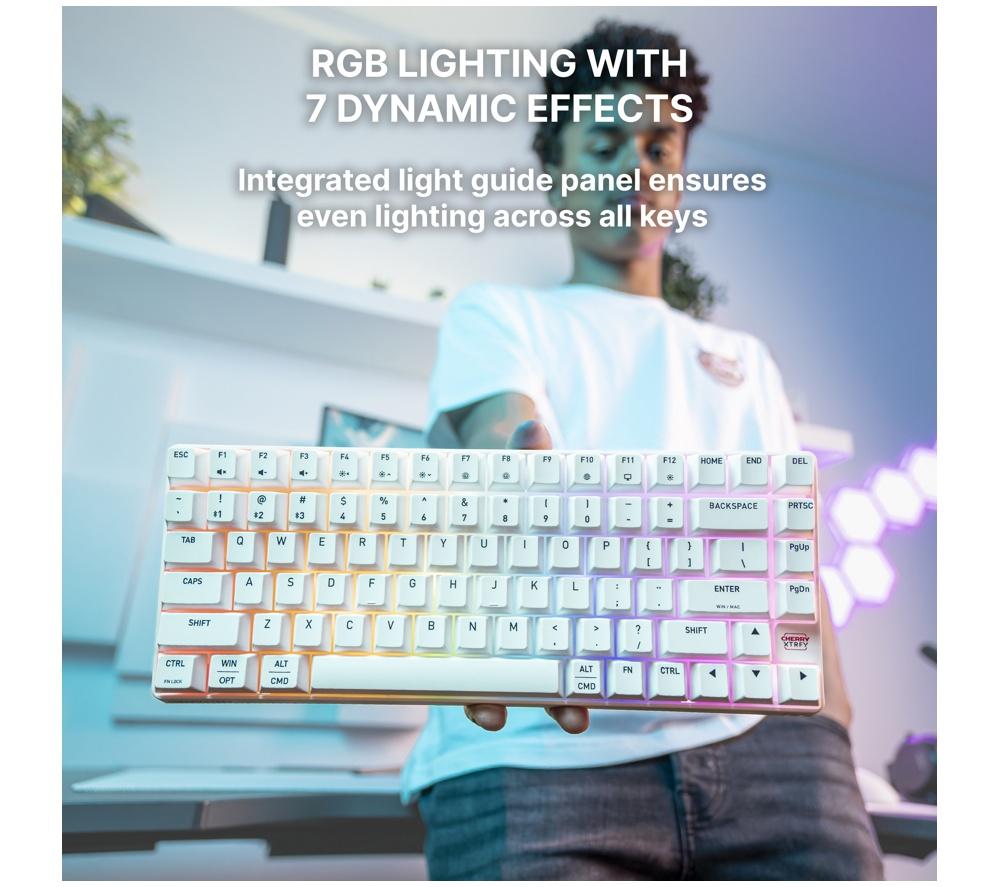 CHERRY K33 Compact Wireless RGB Gaming Keyboard - White image number 10 of 10