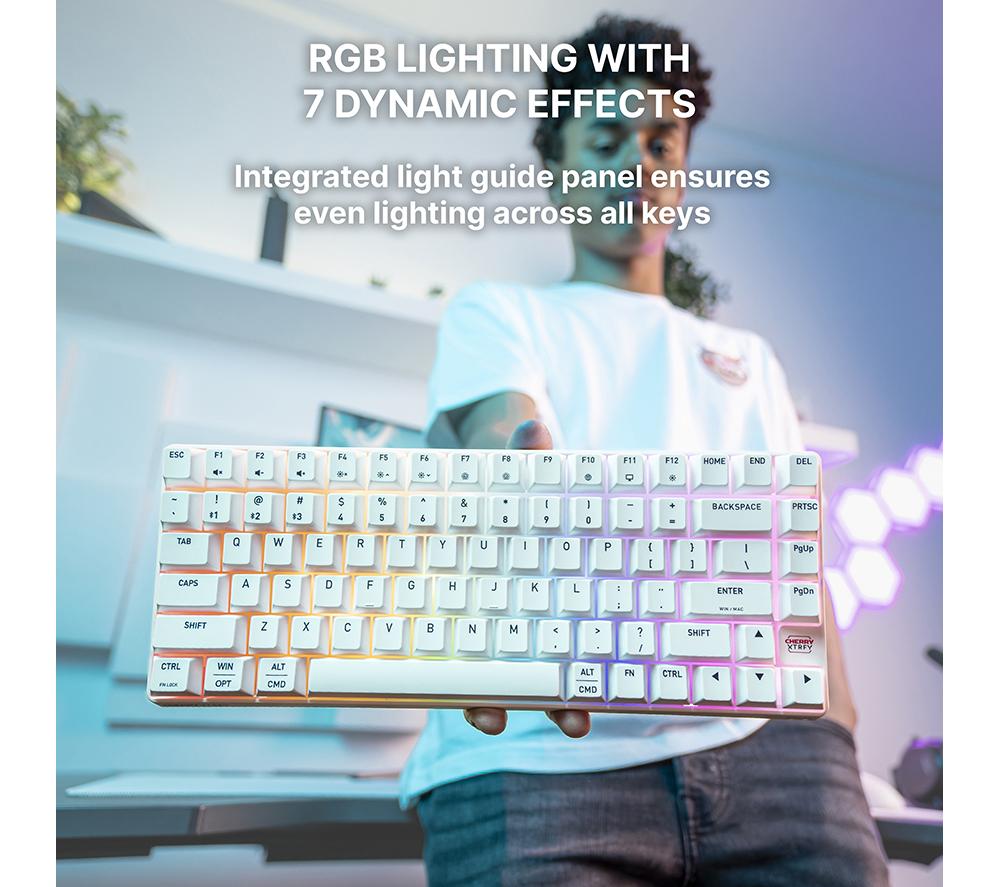 CHERRY K33 Compact Wireless RGB Gaming Keyboard - White image number 15 of 15