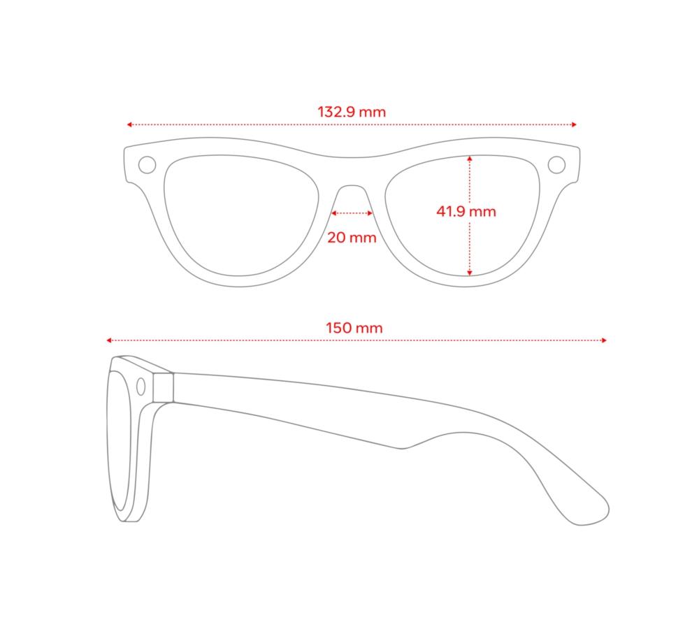 RAY-BAN META Skyler (Gen 2) Glasses - Shiny Black with Polarised Gradient Graphite Lenses image number 7 of 7