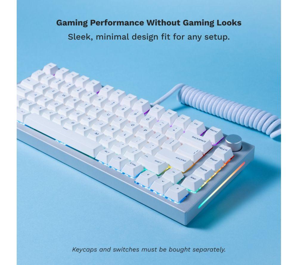 GLORIOUS GMMK PRO Barebones 75% Gaming Keyboard - White image number 10 of 11