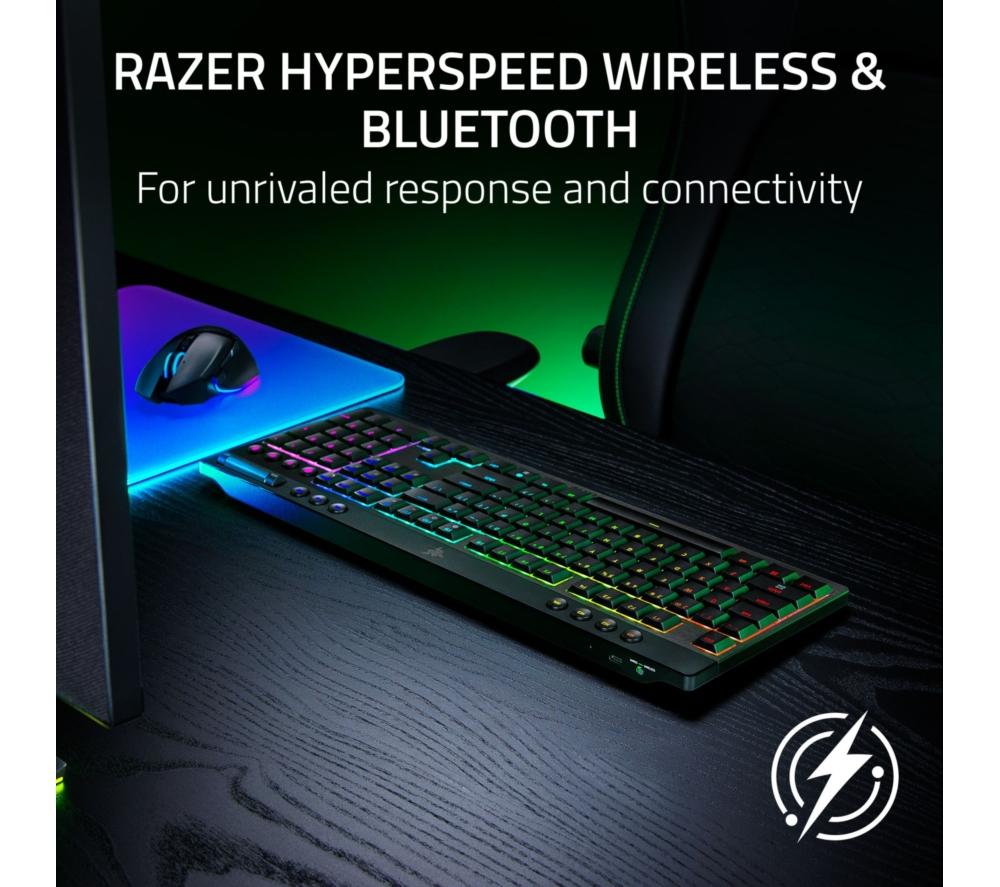 RAZER BlackWidow V4 Low-profile HyperSpeed Wireless Mechanical Gaming Keyboard - Black image number 3 of 11