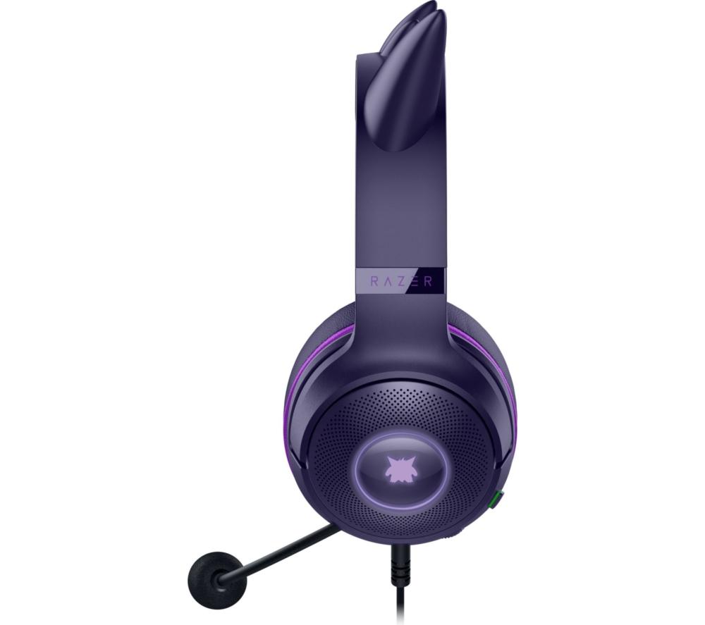 RAZER Kraken Kitty V2 USB Gaming Headset - Gengar Pok&eacute;mon Edition, Purple image number 9 of 9