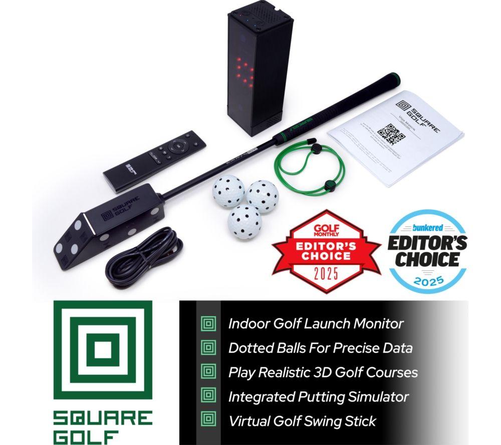 SQUARE GOLF Indoor Golf Launch Monitor - Black image number 2 of 7