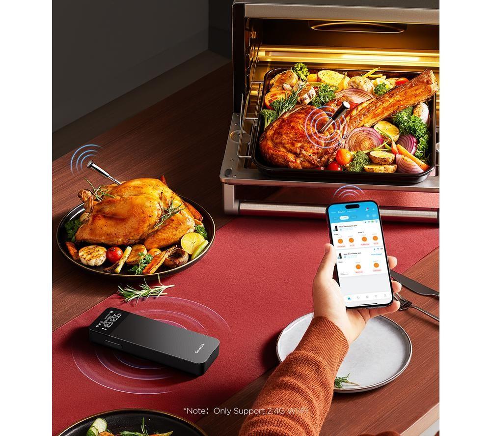GOVEE H5192 Smart Wireless Meat Thermometer (2-Probe) - Black & Silver image number 4 of 7