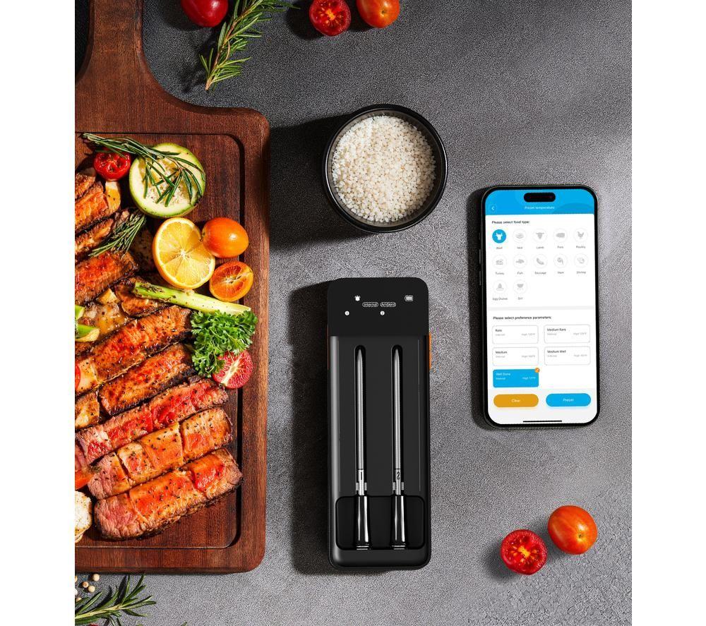 GOVEE H5192 Smart Wireless Meat Thermometer (2-Probe) - Black & Silver image number 7 of 7