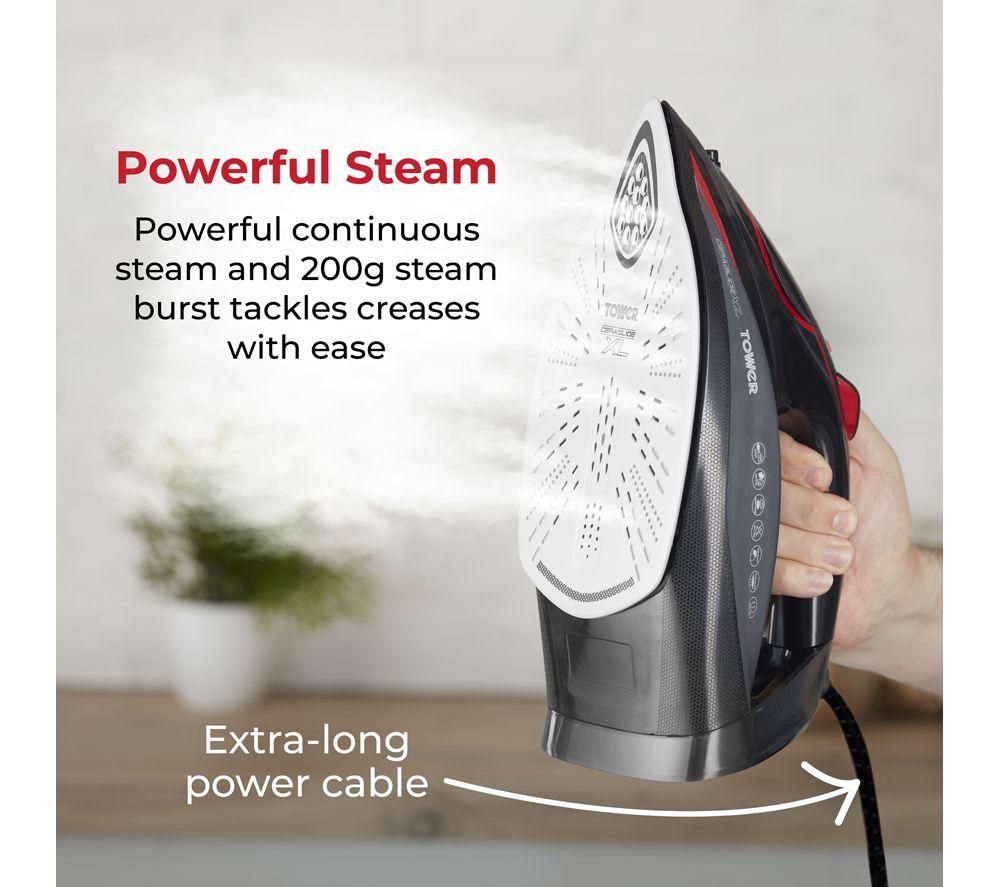 TOWER T22032RED Steam Iron - Red & Black image number 2 of 4