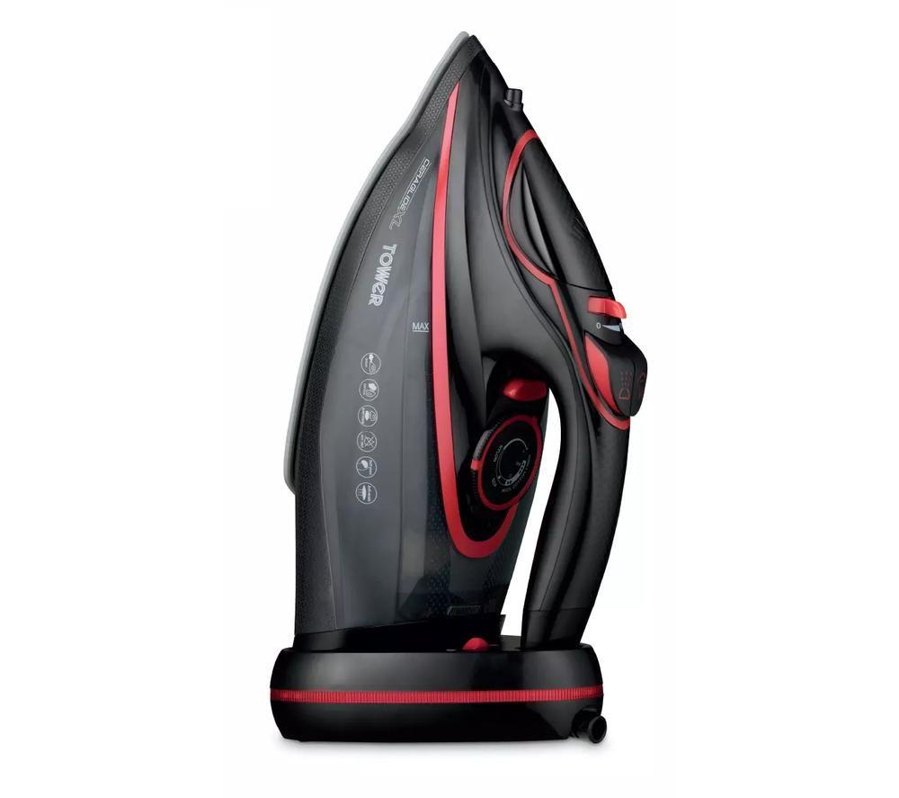 TOWER T22035RED Cordless Steam Iron - Red image number 4 of 5