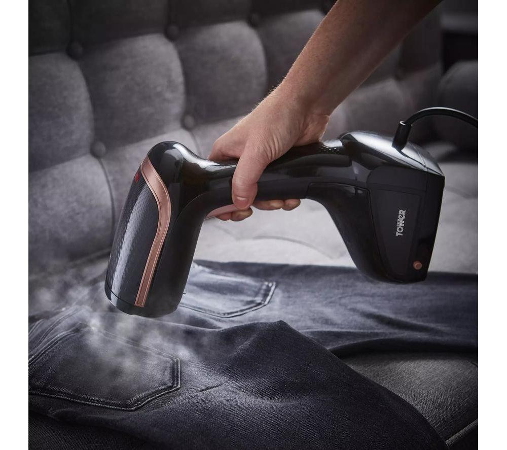 TOWER T22014RGB Travel Steam Clothes Steamer - Black image number 5 of 10