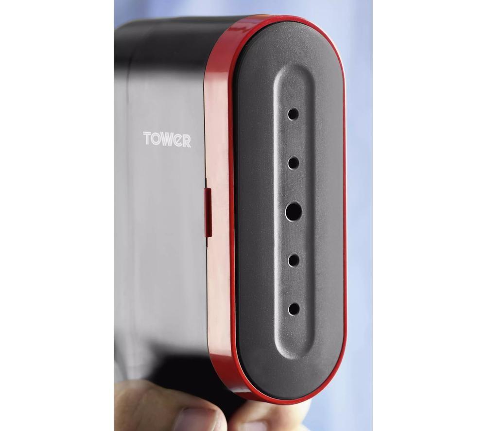 TOWER T22038RED Digital Clothes Steamer - Red image number 3 of 4