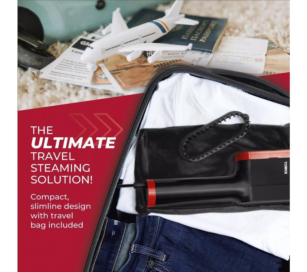 TOWER T22038RED Digital Clothes Steamer - Red image number 4 of 4