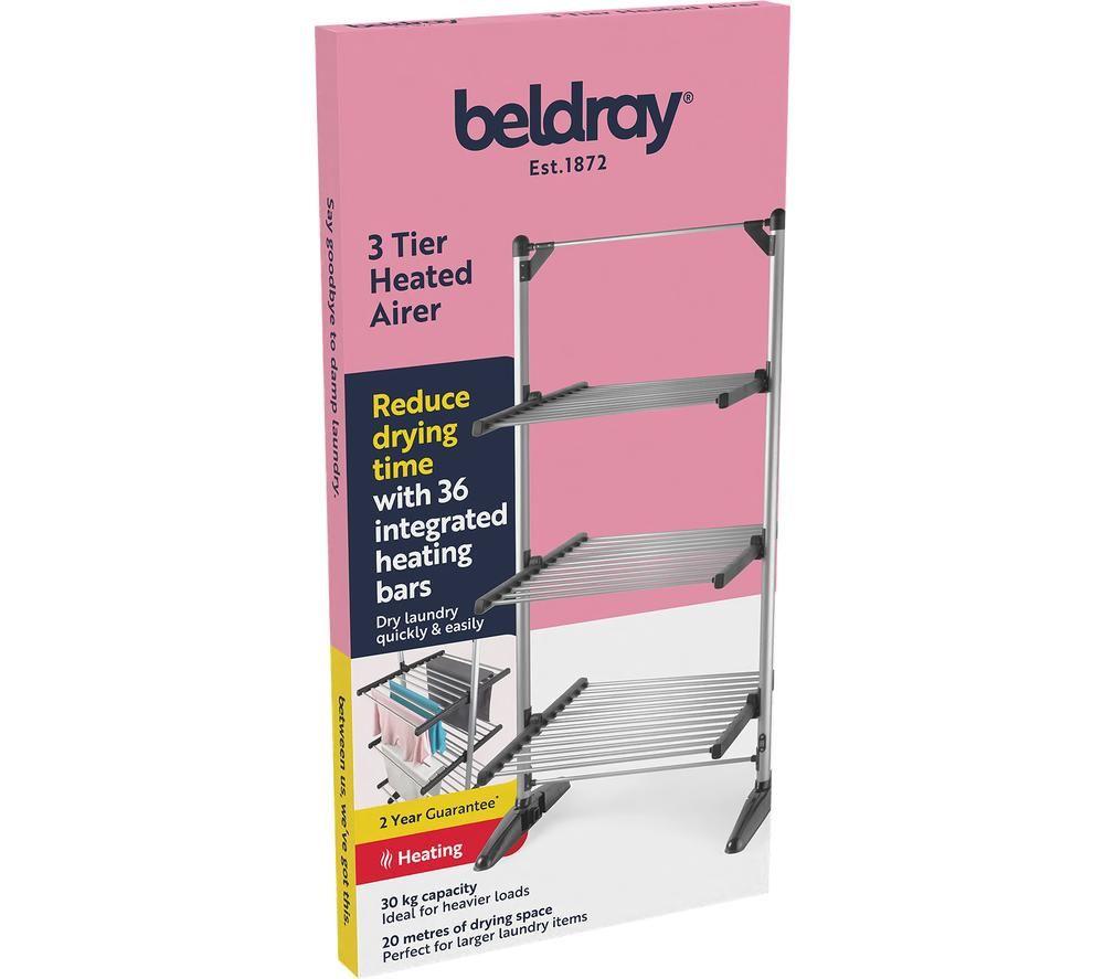 BELDRAY EH3786BLK 3-Tier Heated Clothes Airer image number 4 of 8