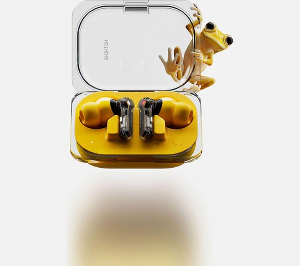 NOTHING Ear (a) Wireless Bluetooth Noise-Cancelling Earbuds - Yellow image number 2 of 3