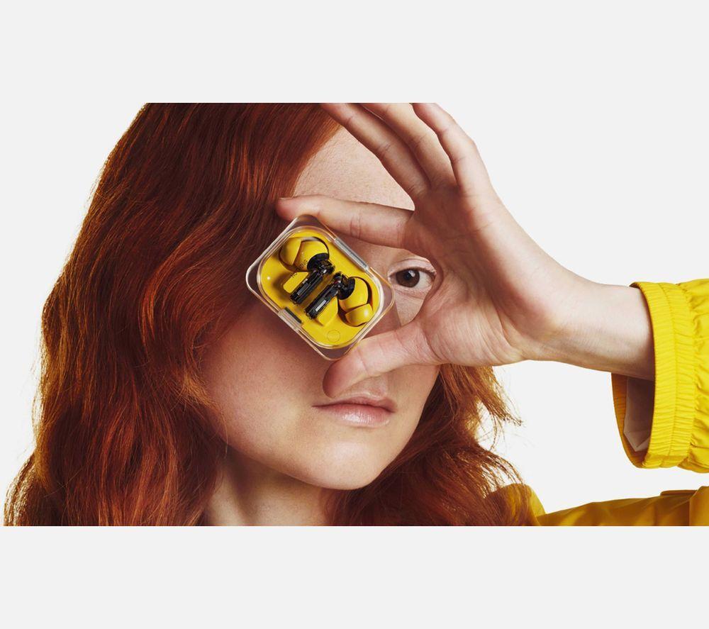 NOTHING Ear (a) Wireless Bluetooth Noise-Cancelling Earbuds - Yellow image number 3 of 3