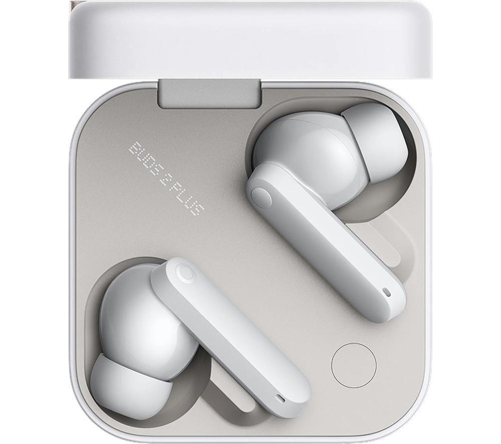 Nothing Cmf Buds 2 Plus Wireless Bluetooth Noise-Cancelling Earbuds - Light Grey, Silver/Grey
