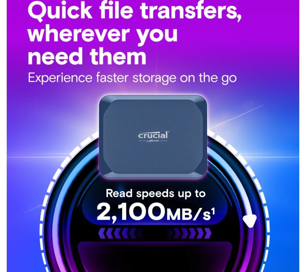 CRUCIAL X10 External SSD - 4 TB, Blue image number 5 of 9