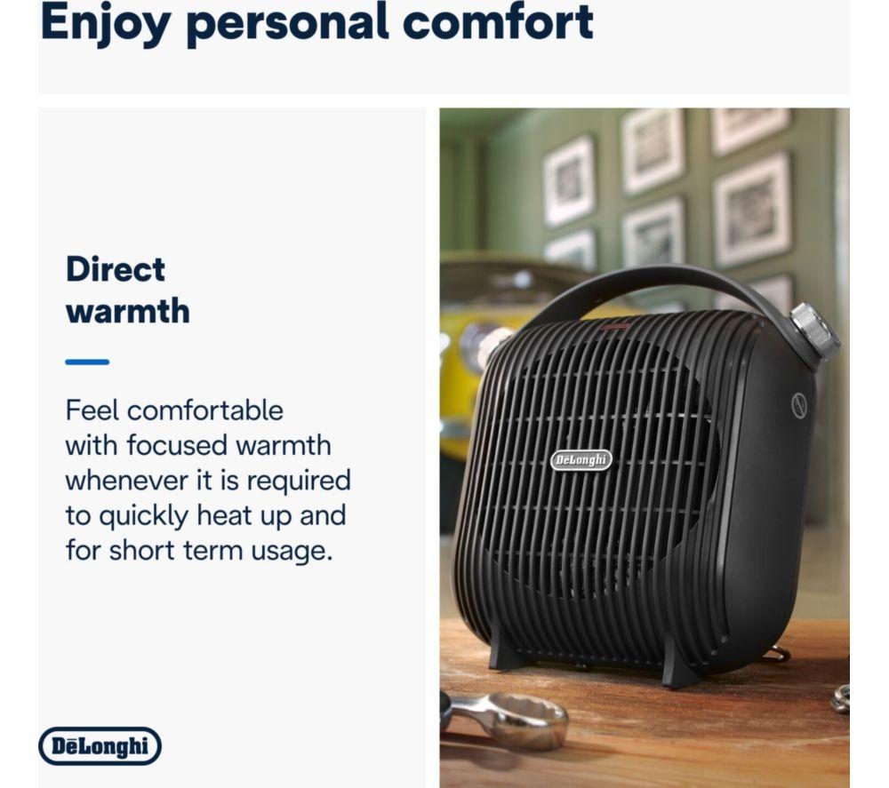 DELONGHI Capsule HFS30C24 Portable Fan Heater - Black image number 3 of 7