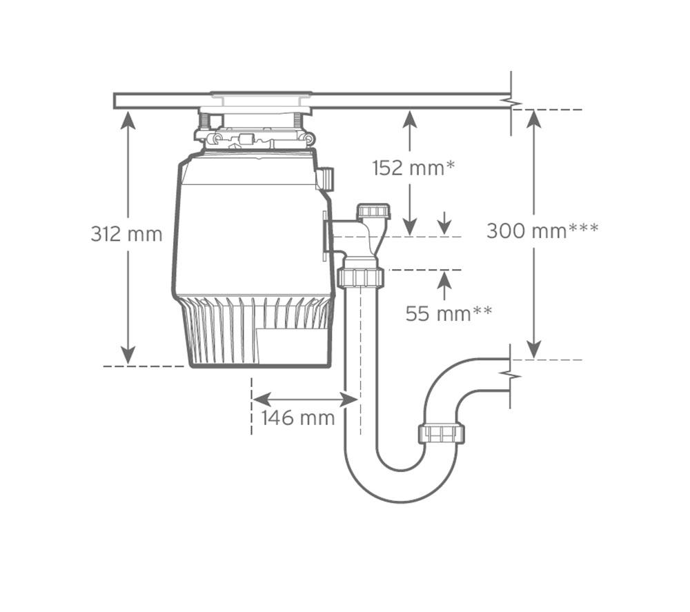 INSINKERATOR Evolution Plus 1000 EC Food Waste Disposal - Maroon image number 3 of 3