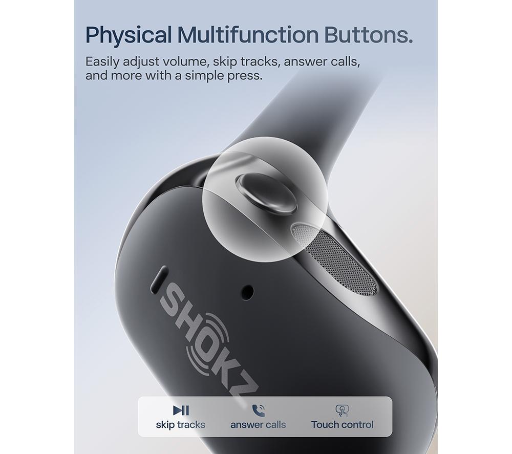 SHOKZ OpenFit 2+ Wireless Bluetooth Earbuds - Black image number 8 of 10