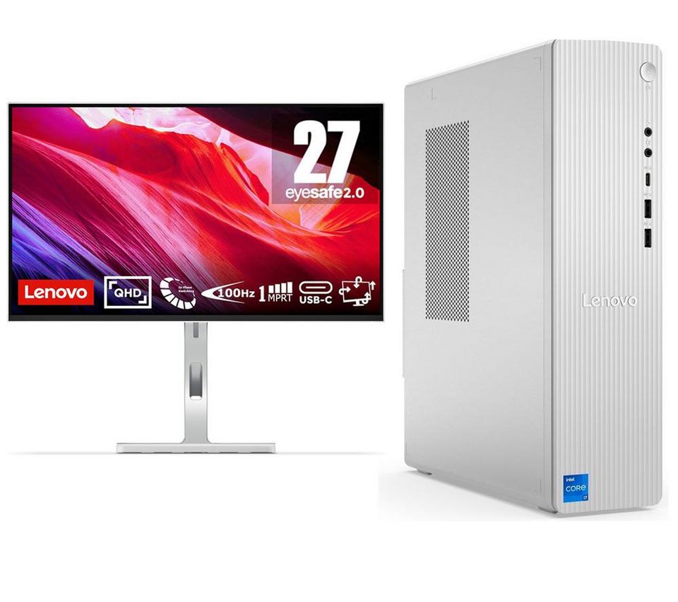 LENOVO IdeaCentre Desktop PC & L27h-4A Quad HD 27" IPS WLED Monitor Bundle