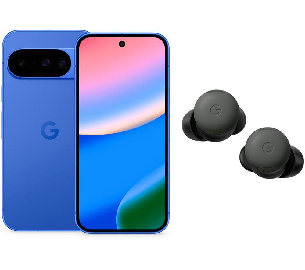 GOOGLE Pixel 10 (256 GB, Indigo) & Pixel Buds Pro 2 Wireless Bluetooth Earbuds Bundle