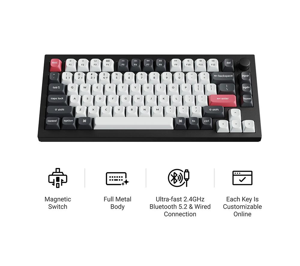 KEYCHRON Q1 HE Wireless Mechanical Gaming Keyboard - Carbon Black image number 5 of 7