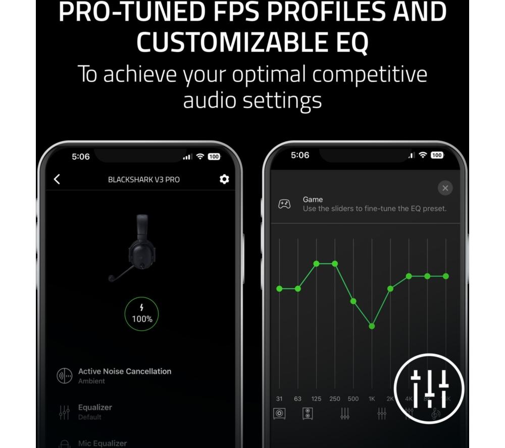 RAZER BlackShark V3 Pro Wireless 7.1 Gaming Headset for PlayStation - Black image number 8 of 10