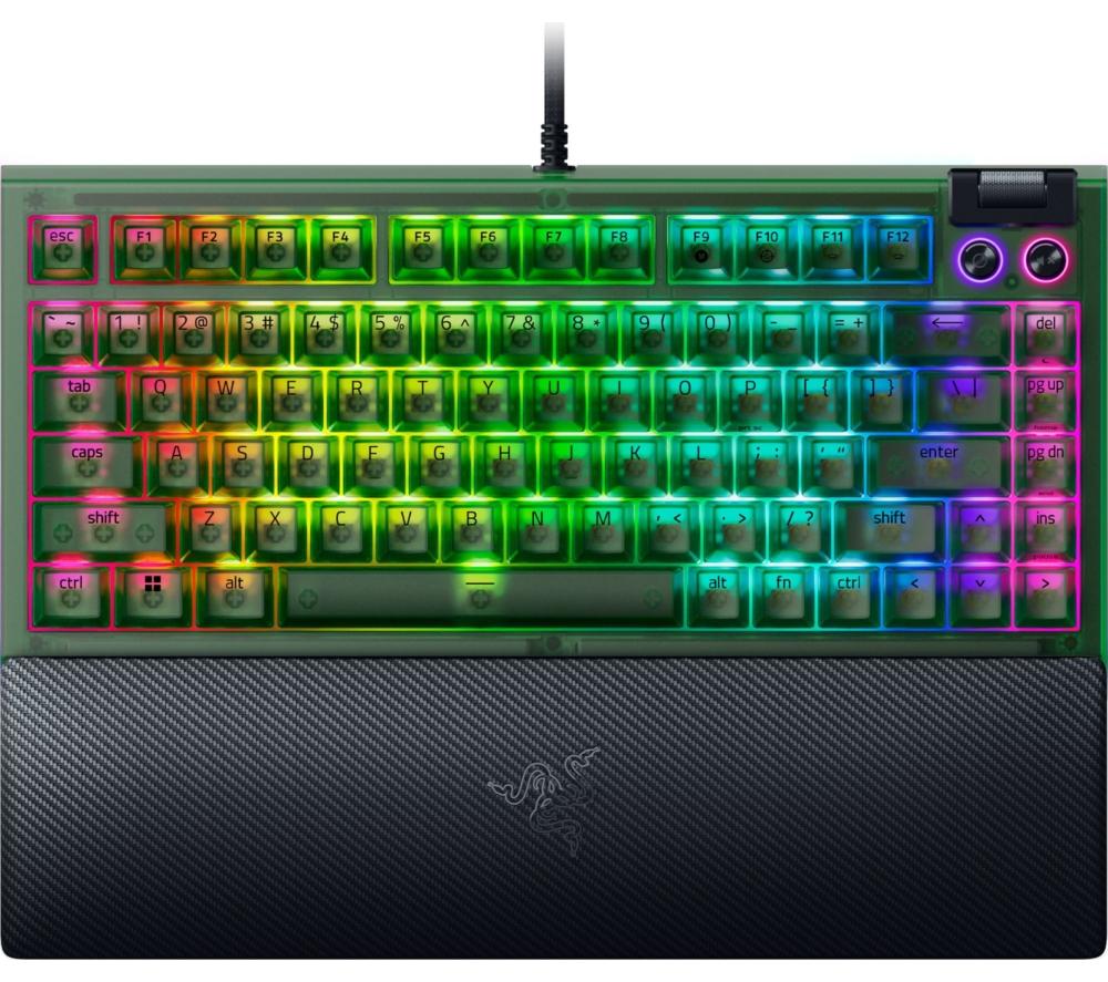 RAZER BlackWidow V4 75% Mechanical Gaming Keyboard - Phantom Green
