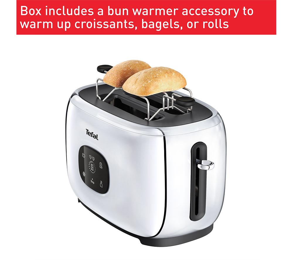 TEFAL Majestuo TT883D42 2-Slice Toaster - Glossy Stainless Steel image number 6 of 8