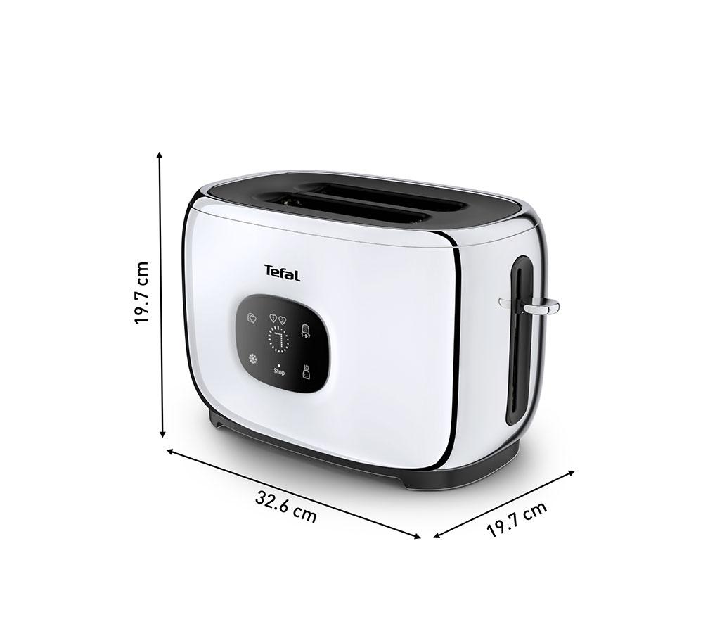 TEFAL Majestuo TT883D42 2-Slice Toaster - Glossy Stainless Steel image number 8 of 8