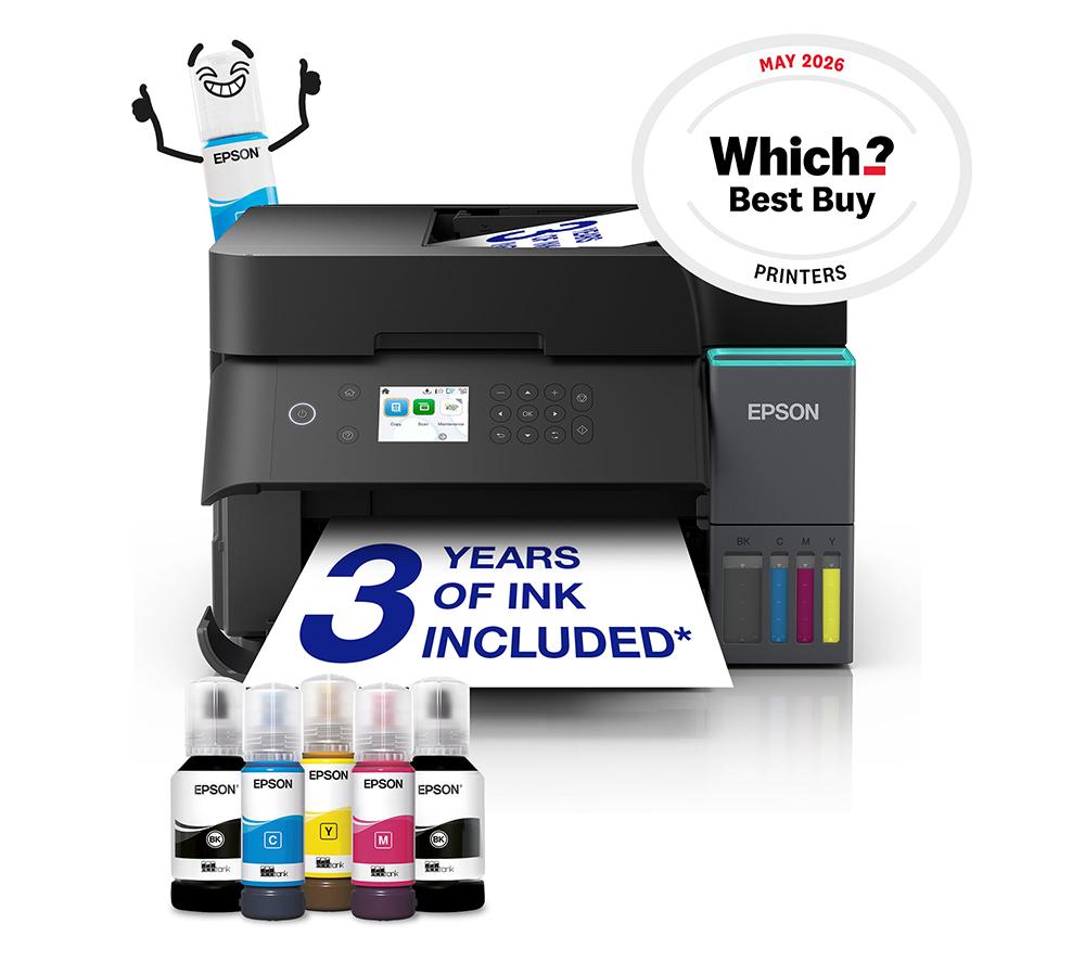 EPSON EcoTank ET-3950 All-in-One Wireless Inkjet Printer image number 2 of 13