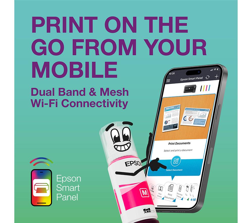EPSON EcoTank ET-3950 All-in-One Wireless Inkjet Printer image number 7 of 13