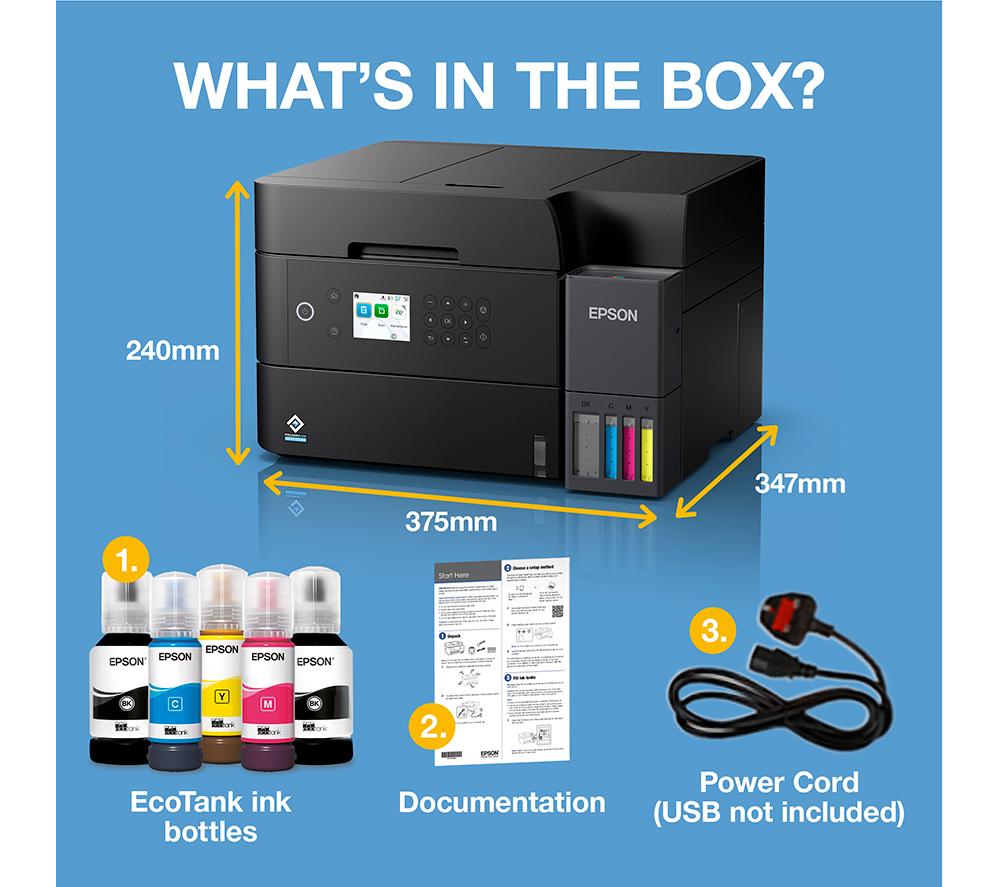 EPSON EcoTank ET-3950 All-in-One Wireless Inkjet Printer image number 8 of 13