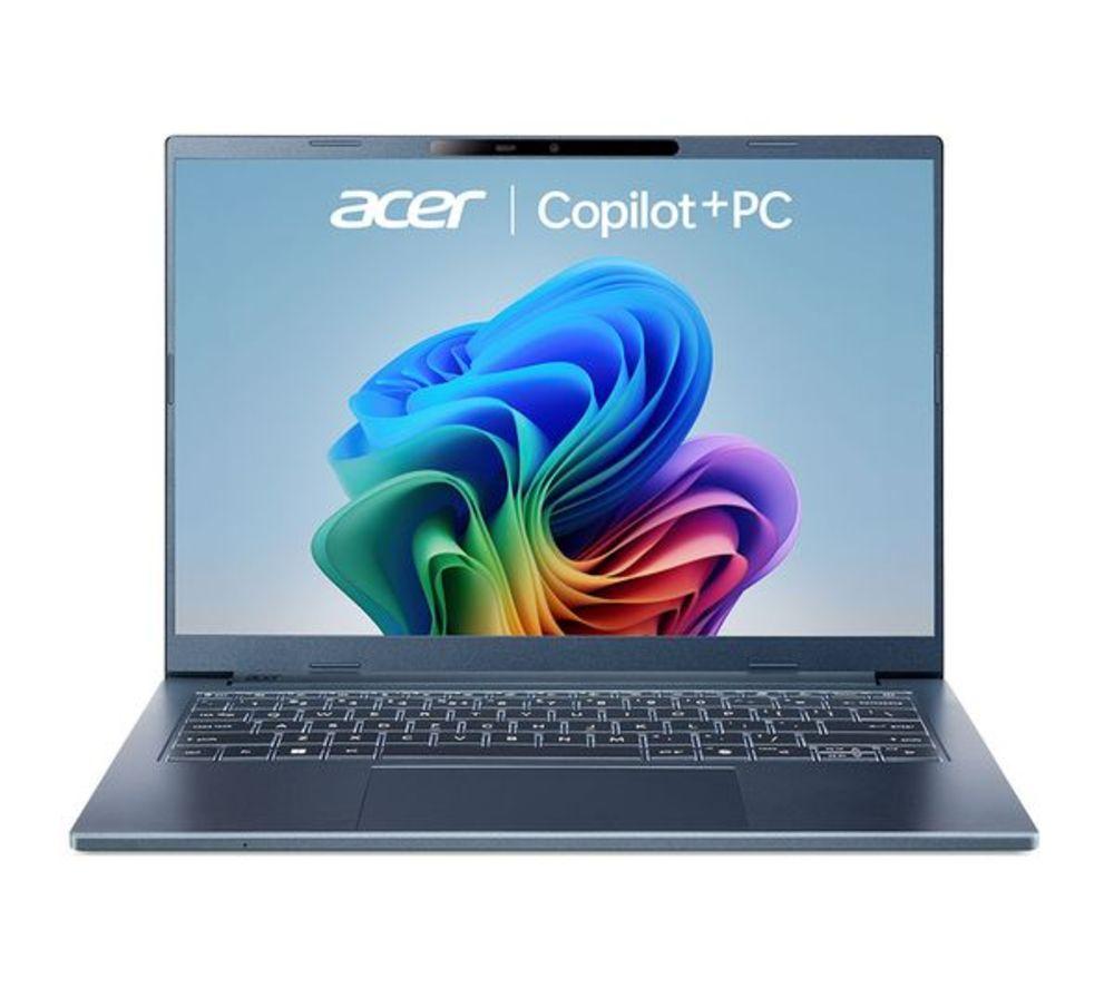 Acer Aspire 14 Ai 14" Refurbished Laptop, Copilot Pc - Snapdragon X, 512 Gb Ssd, Blue (Very Good Condition), Blue