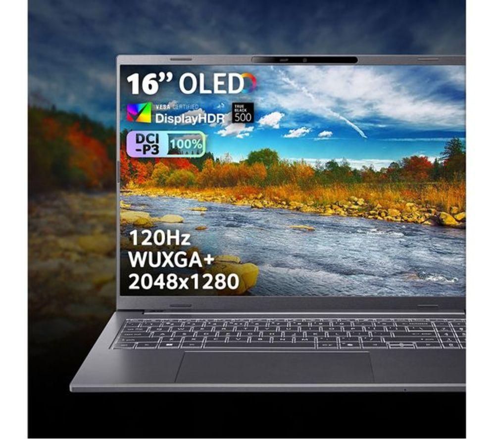 ACER Aspire 16 AI OLED 16" Refurbished Laptop, Copilot+ PC - AMD Ryzen AI 7, 1 TB SSD, Grey (Excellent Condition) image number 5 of 11