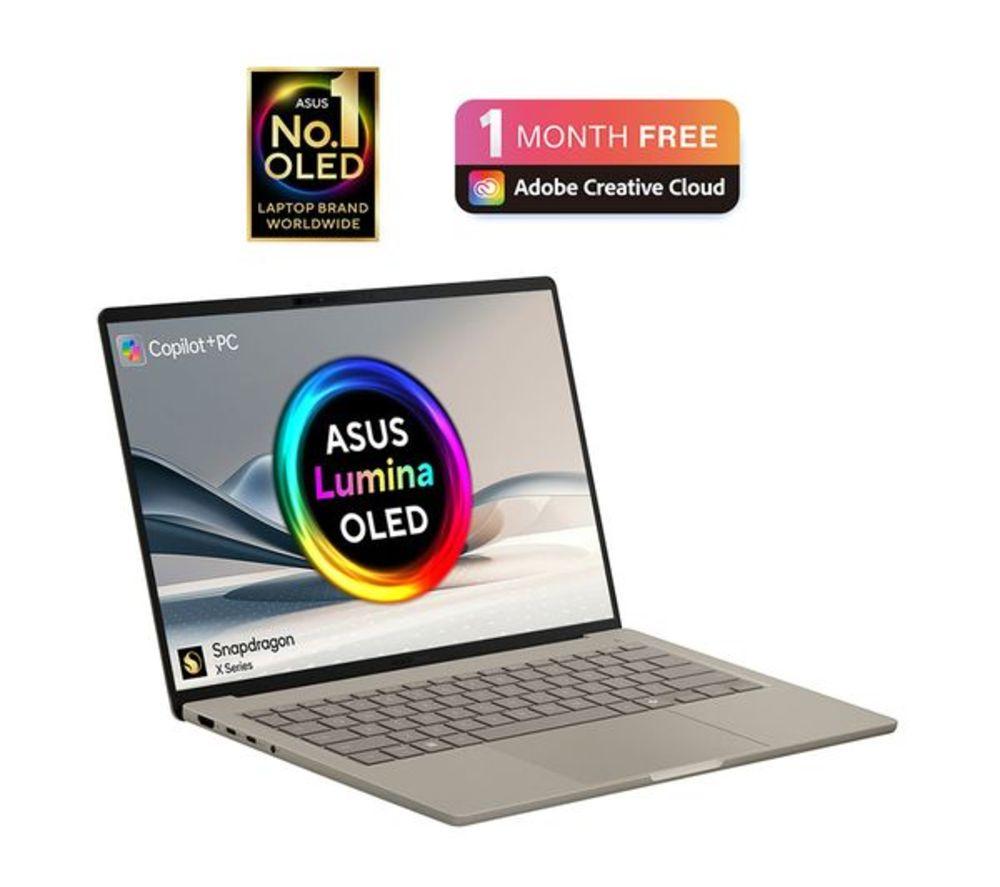 ASUS Zenbook A14 UX3407QA 14" Refurbished Laptop, Copilot+ PC &ndash; Snapdragon X Plus, 1 TB SSD, Iceland Grey (Excellent Condition) image number 6 of 14