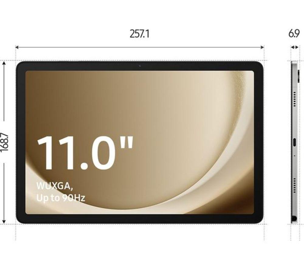 SAMSUNG Galaxy Tab A9+ 11" Refurbished Tablet - 128 GB, Silver (Excellent Condition) image number 3 of 11