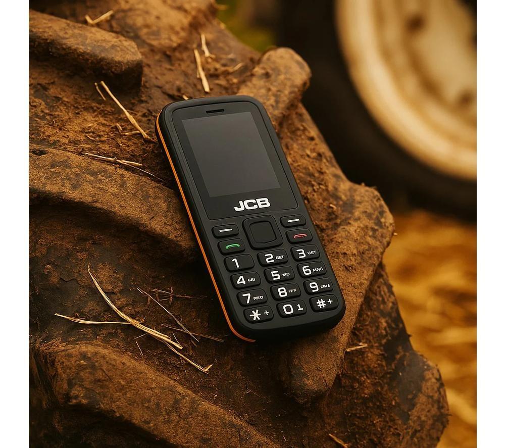 JCB Tradesman 2F 4G Rugged, Waterproof & Floating Phone - 128 MB, Black & Yellow image number 2 of 5