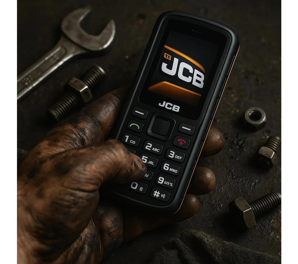JCB Tradesman 2F 4G Rugged, Waterproof & Floating Phone - 128 MB, Black & Yellow image number 4 of 5