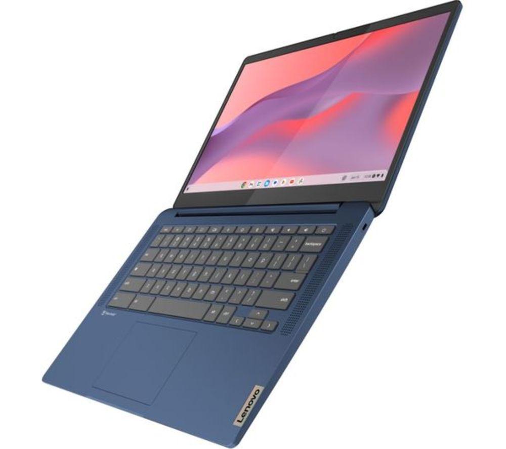 LENOVO IdeaPad Slim 3 14" Refurbished Chromebook - MediaTek Kompanio 520, 128 GB eMMC, Blue (Excellent Condition) image number 2 of 7