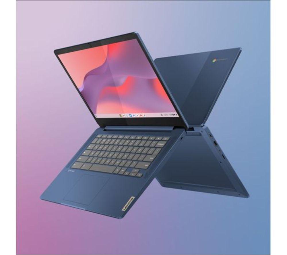 LENOVO IdeaPad Slim 3 14" Refurbished Chromebook - MediaTek Kompanio 520, 128 GB eMMC, Blue (Excellent Condition) image number 5 of 7