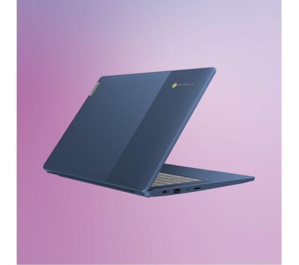 LENOVO IdeaPad Slim 3 14" Refurbished Chromebook - MediaTek Kompanio 520, 128 GB eMMC, 4GB RAM, Blue (Very Good Condition) image number 10 of 12