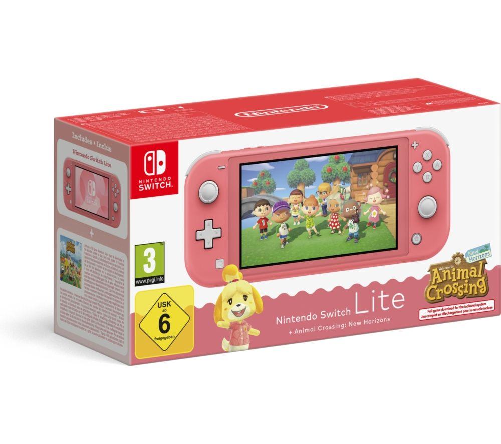 NINTENDO Switch Lite & Animal Crossing: New Horizons Bundle - Coral