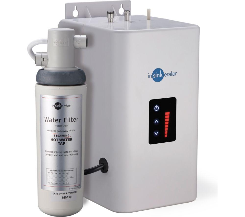 INSINKERATOR 3-in-1 L Shape Steaming Hot Water Tap - Brushed Steel image number 2 of 5