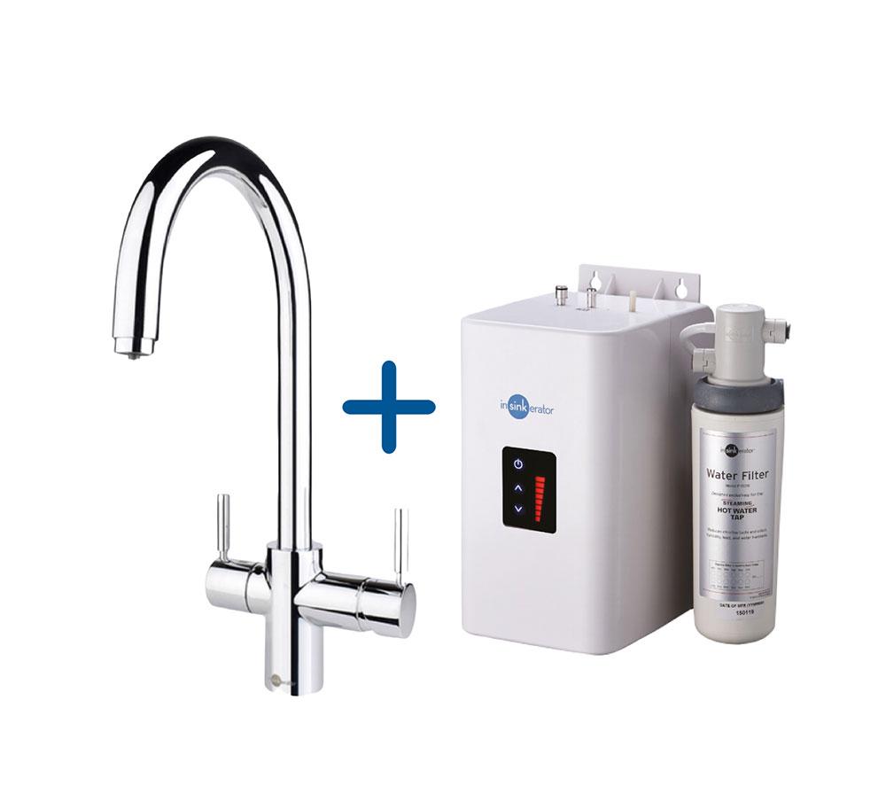INSINKERATOR 3-in-1 J Shape Steaming Hot Water Tap - Chrome image number 6 of 6