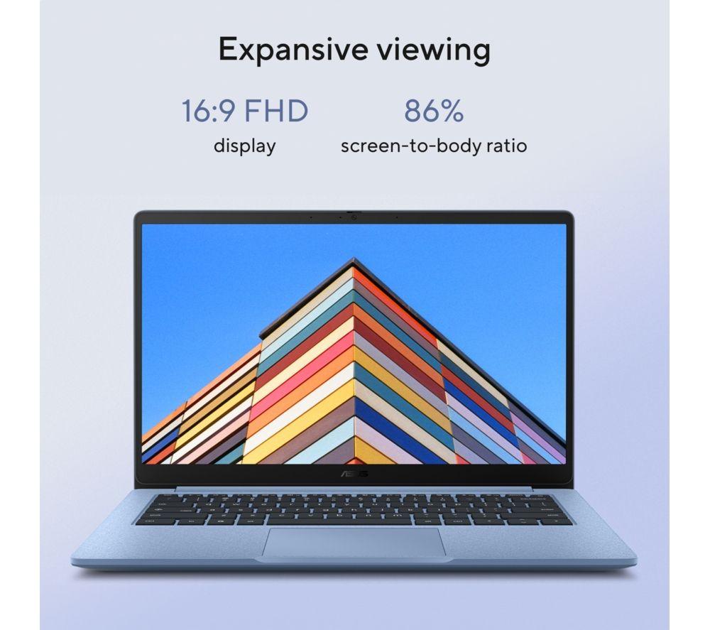 ASUS CX14 14" Chromebook - Intel&reg; Celeron&reg;, 128 GB eMMC, Blue image number 8 of 8