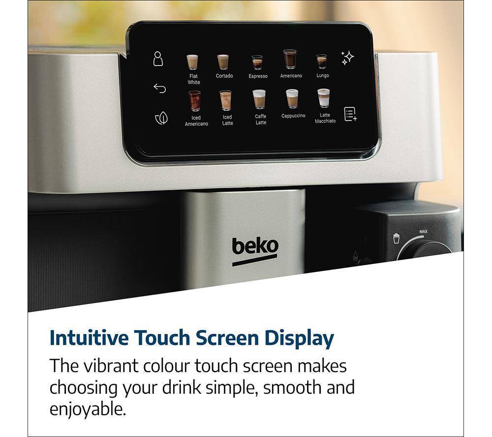 BEKO CaffeExperto CEG7348X Smart Bean to Cup Coffee Machine - Black & Silver image number 5 of 15