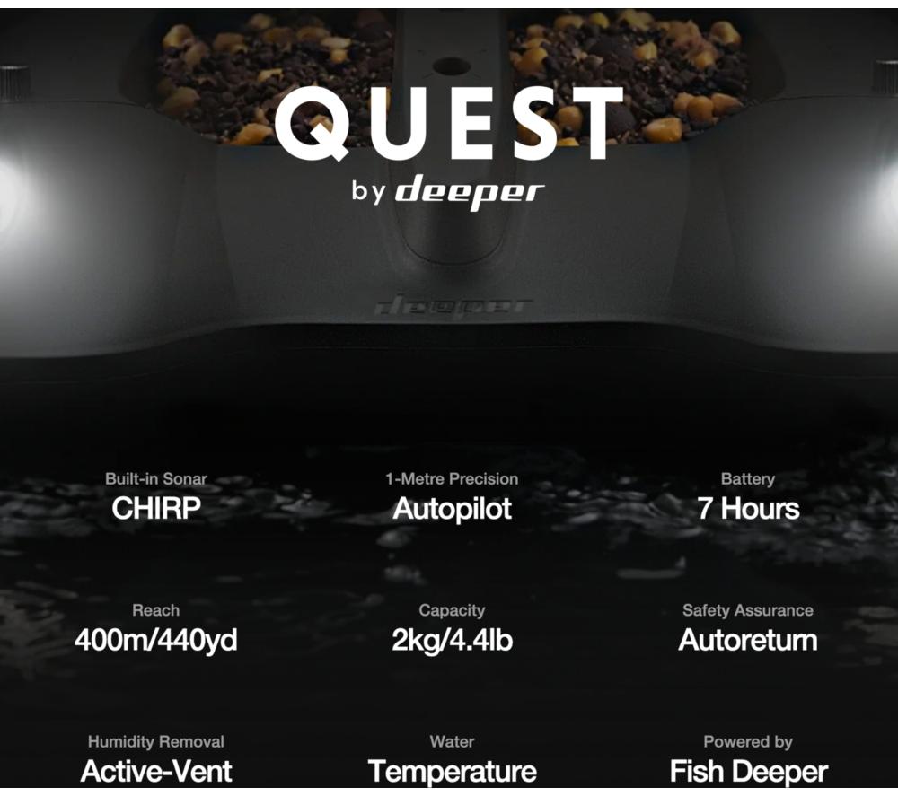 DEEPER Quest DQ0H10S10 Bait Boat - Black image number 4 of 13